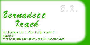 bernadett krach business card